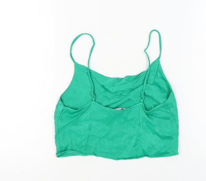 Womens UK Size S Zara Green Camisole Tank
