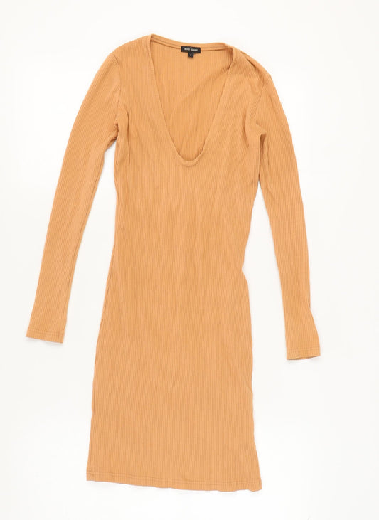 River Island Women's Brown Bodycon Dress Size 8