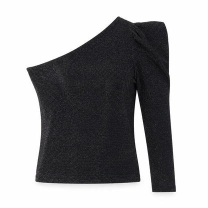 Womens UK Size M Pull & Bear Black Basic Blouse