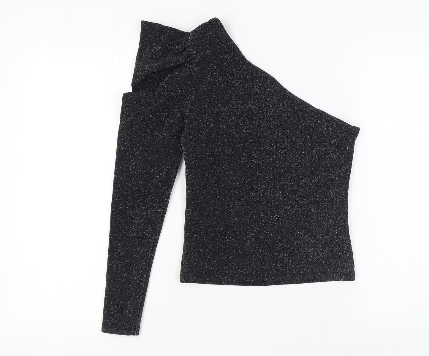 Womens UK Size M Pull & Bear Black Basic Blouse