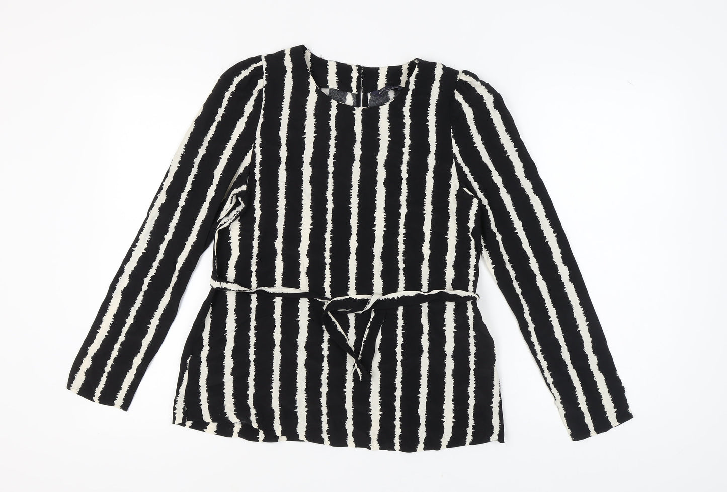 Womens UK Size 8 Marks and Spencer Black Tunic Blouse