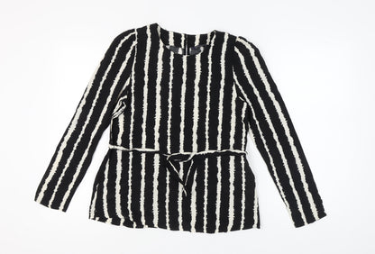 Womens UK Size 8 Marks and Spencer Black Tunic Blouse