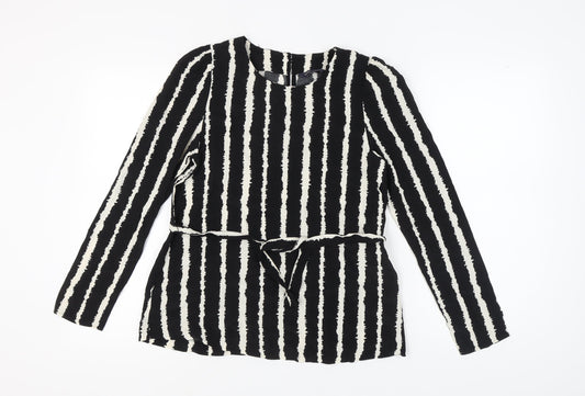 Womens UK Size 8 Marks and Spencer Black Tunic Blouse