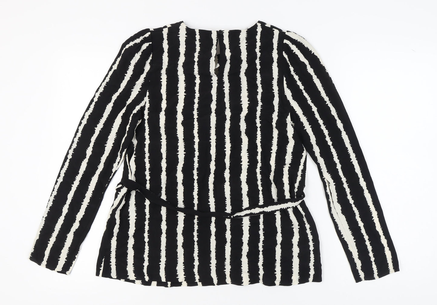 Womens UK Size 8 Marks and Spencer Black Tunic Blouse