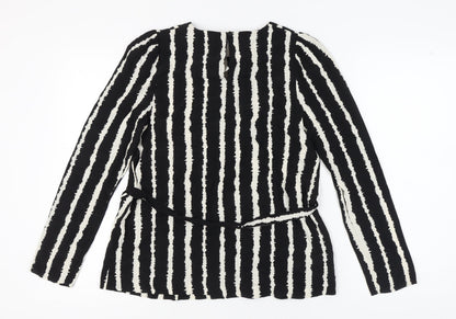 Womens UK Size 8 Marks and Spencer Black Tunic Blouse