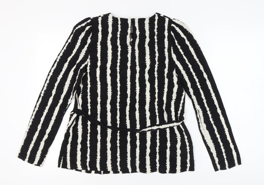 Womens UK Size 8 Marks and Spencer Black Tunic Blouse