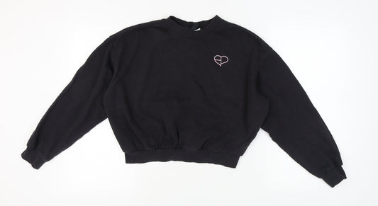 H&M Women's Black Size 12 Pullover Sweatshirt