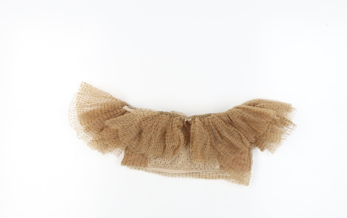 Womens UK Size S Zara Beige Cropped Blouse