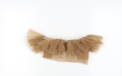 Womens UK Size S Zara Beige Cropped Blouse