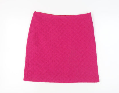 Marks and Spencer Women's Pink Wool Pencil Skirt Size 14