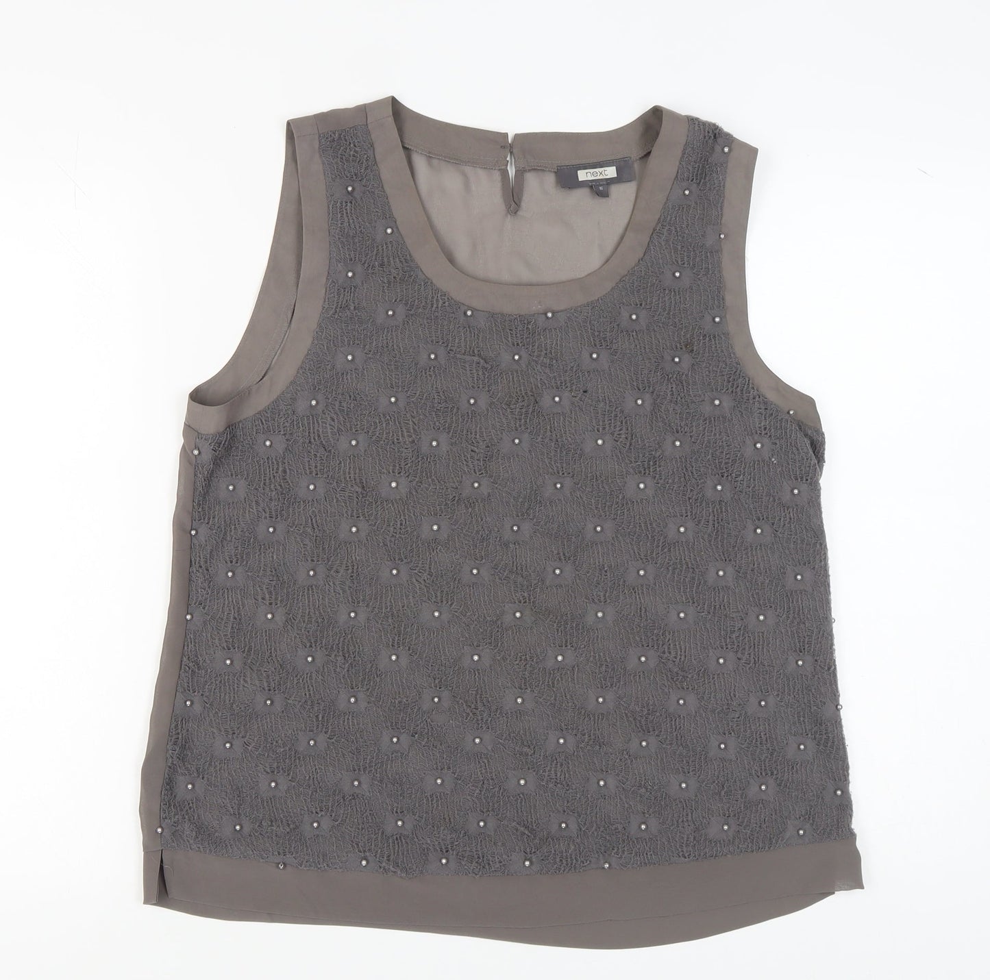 Womens UK Size 16 NEXT Grey Basic Tank