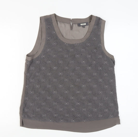 Womens UK Size 16 NEXT Grey Basic Tank
