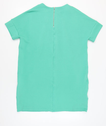 Next Women's Green Shift Dress Size 18 Short Sleeve