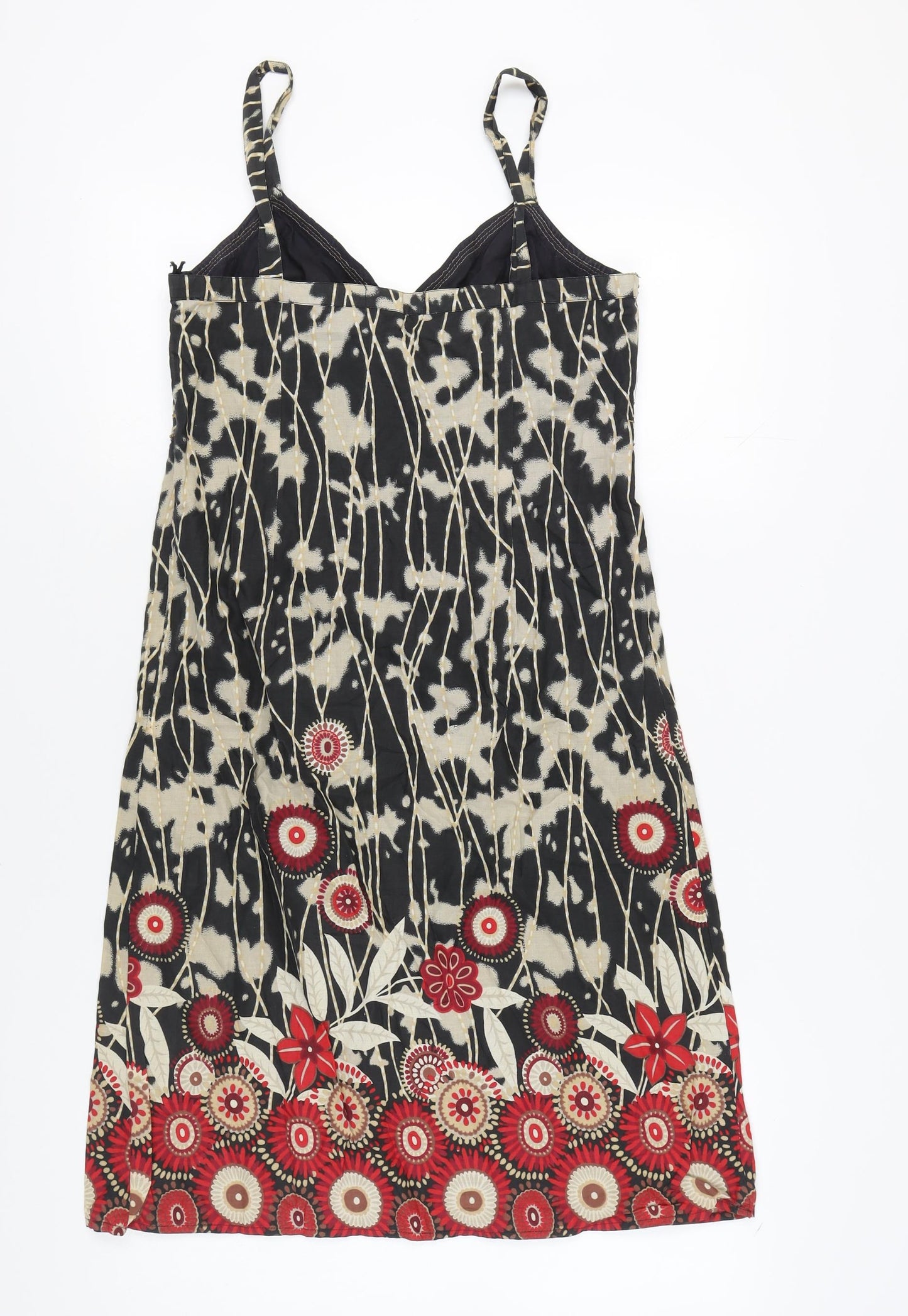 Debenhams Black Floral Slip Dress - Size 10
