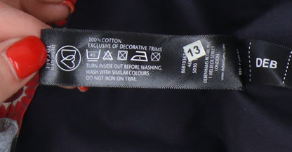 Debenhams Black Floral Slip Dress - Size 10