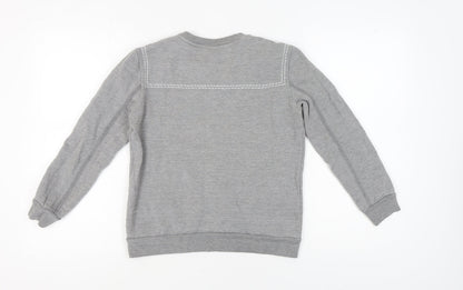 Topshop Women's Grey Crew Neck Pullover Sweatshirt Size 6