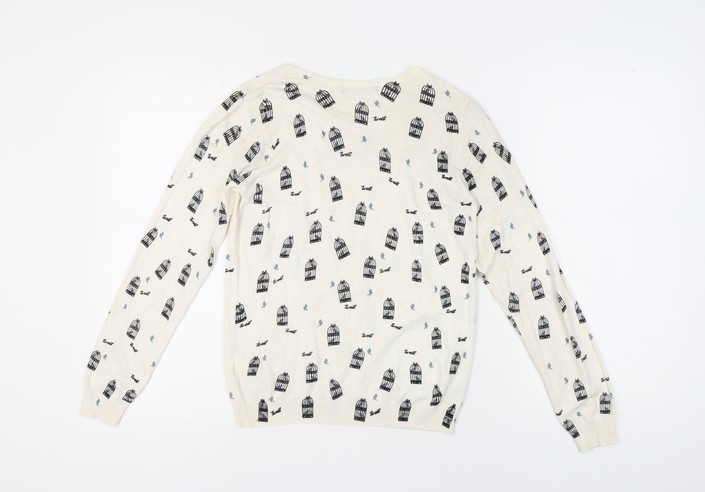 Womens UK Size 12 Marks and Spencer Ivory Pullover Jumper