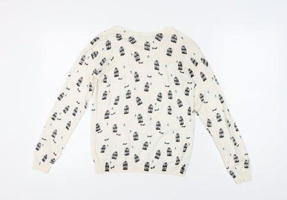 Womens UK Size 12 Marks and Spencer Ivory Pullover Jumper