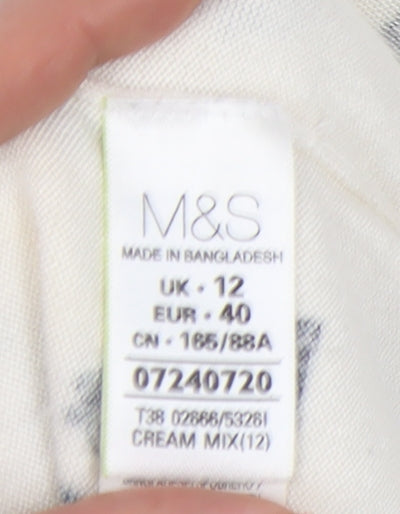 Womens UK Size 12 Marks and Spencer Ivory Pullover Jumper