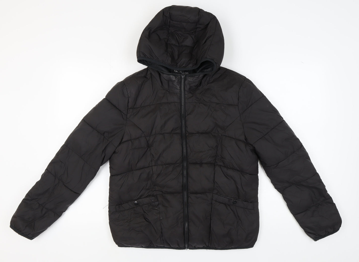 Womens UK Size 14 Miss Selfridge Black Puffer Jacket