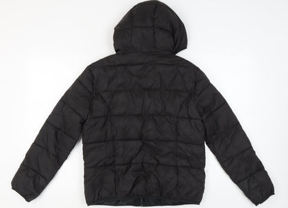 Womens UK Size 14 Miss Selfridge Black Puffer Jacket