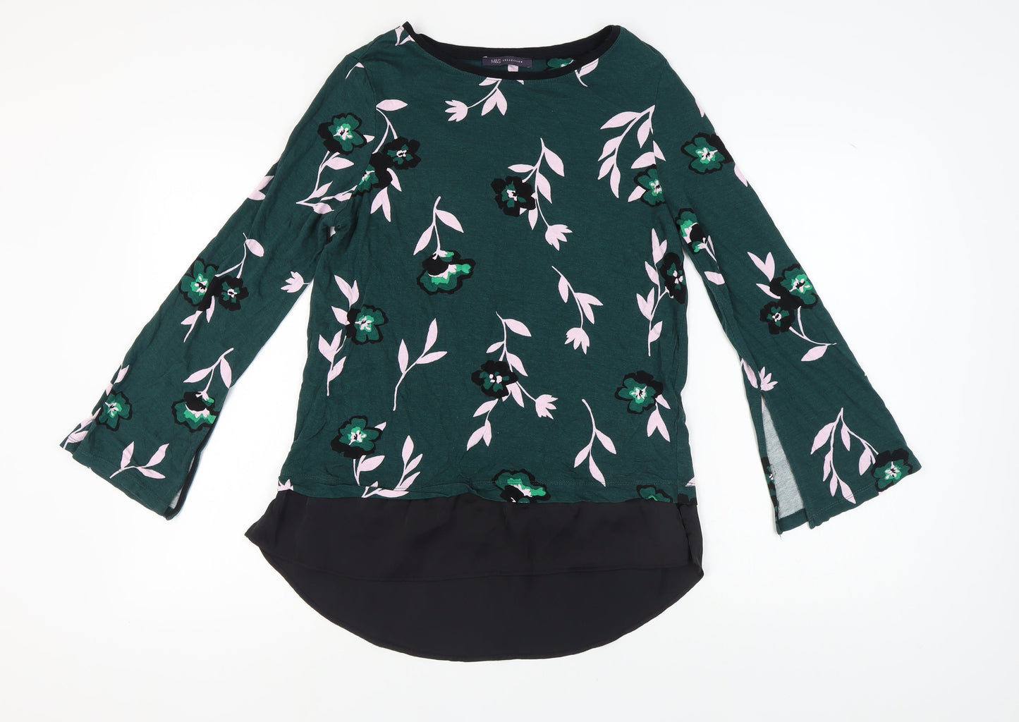 Womens UK Size 12 Marks and Spencer Green Basic Blouse