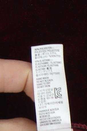 American Apparel Women's Red Velvet Pencil Skirt S