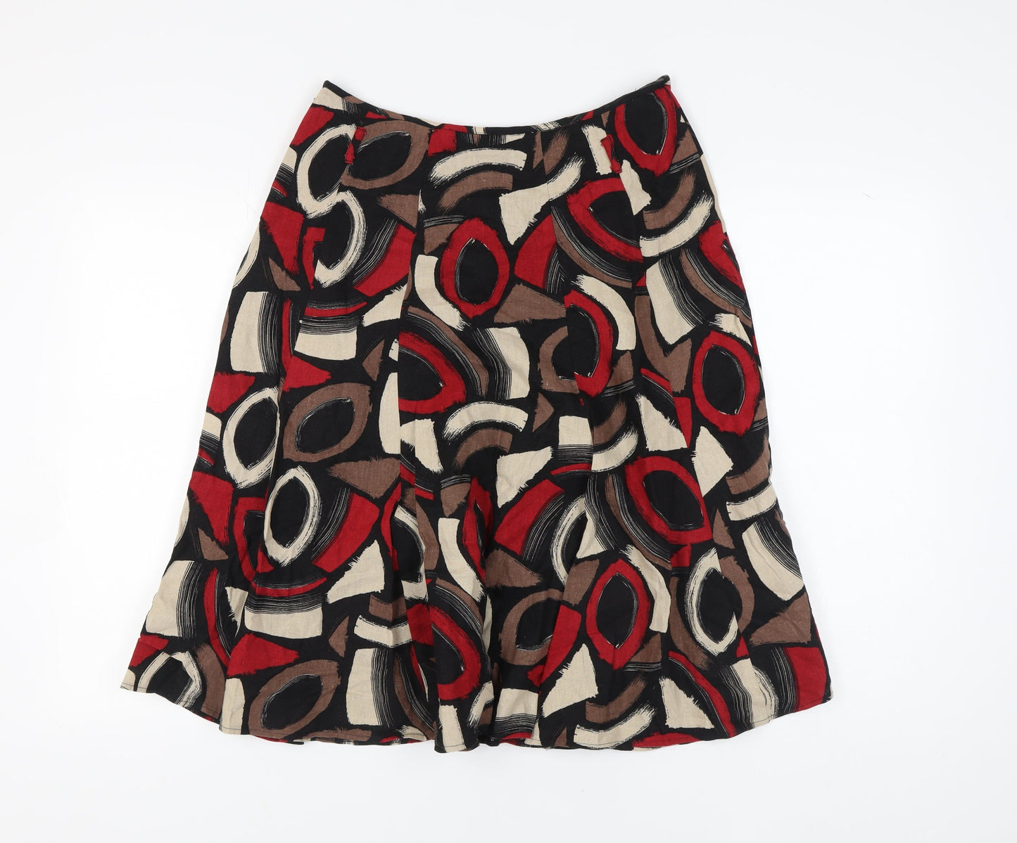 M&Co Women's Multicoloured Geometric Skirt Size 16