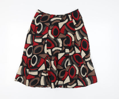 M&Co Women's Multicoloured Geometric Skirt Size 16