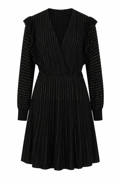 Zara Women's Black Striped Knit Dress S