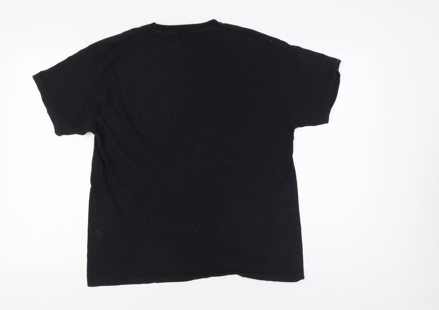 Boohoo Women's Black Graphic T-Shirt Medium