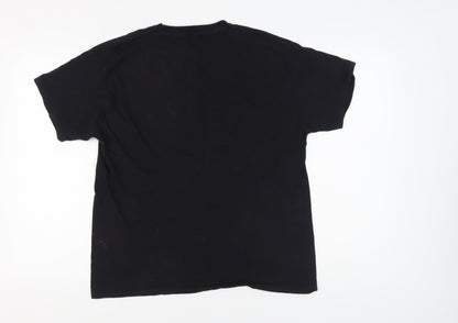 Boohoo Women's Black Graphic T-Shirt Medium