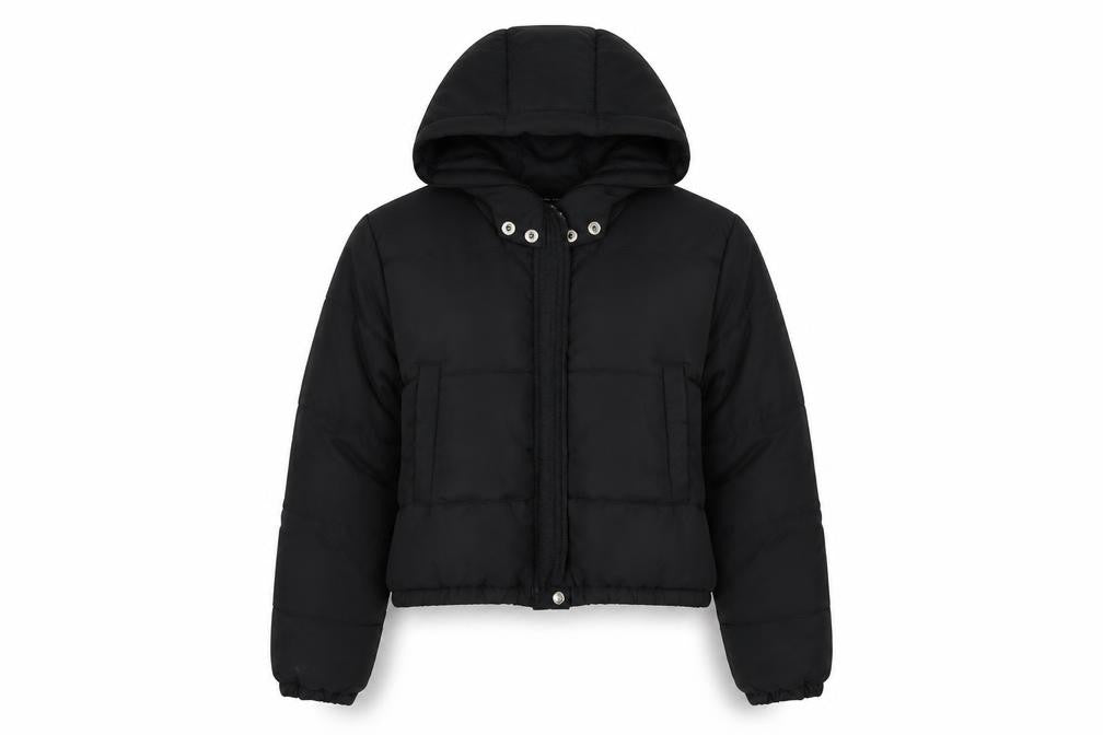 Womens UK Size 14 Boohoo Black Puffer Jacket