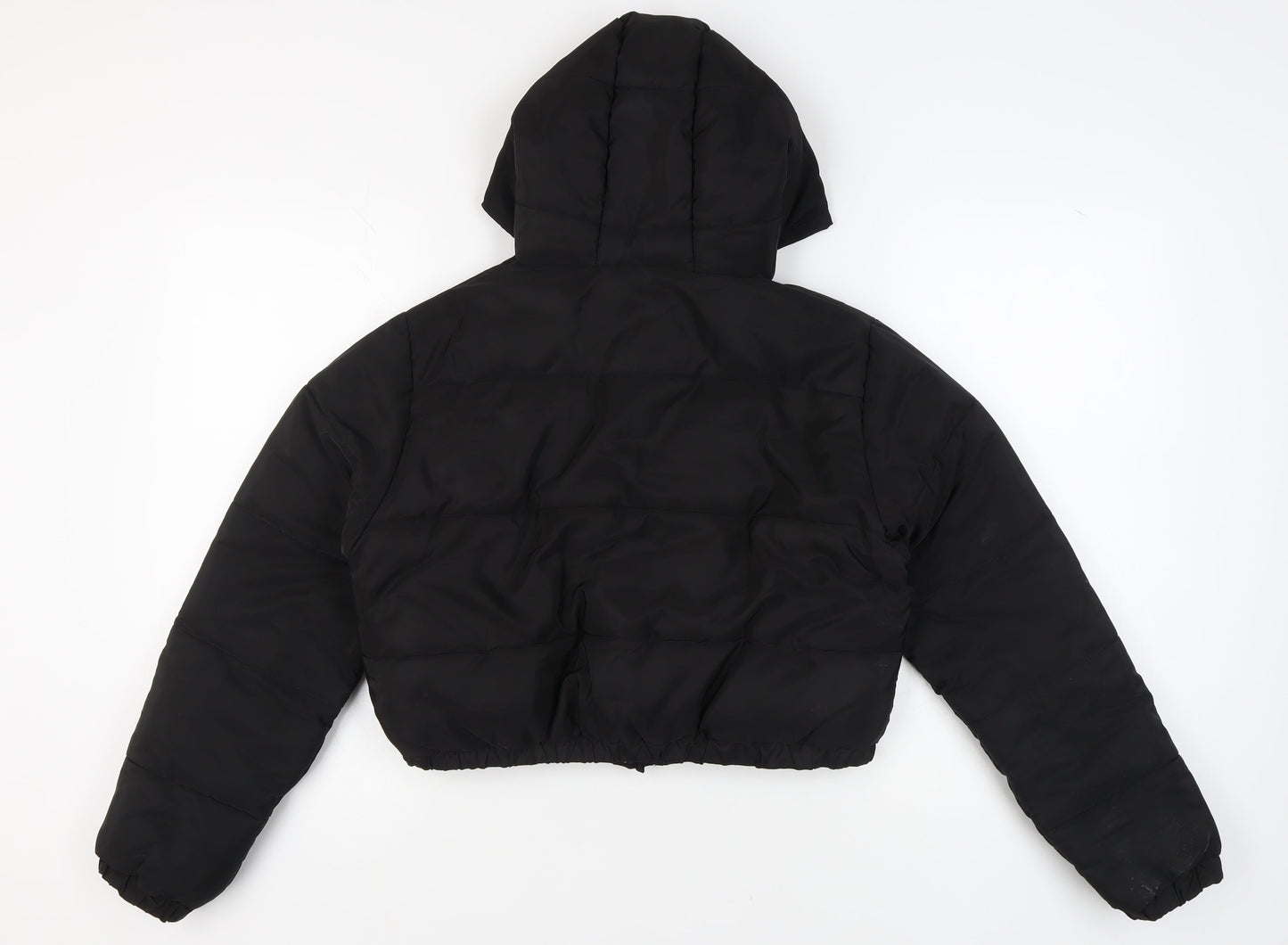 Boohoo Women's Black Puffer Jacket Size 14