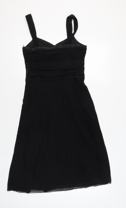 Next Women's Black Sheath Dress Size 12 Sleeveless Party Wear