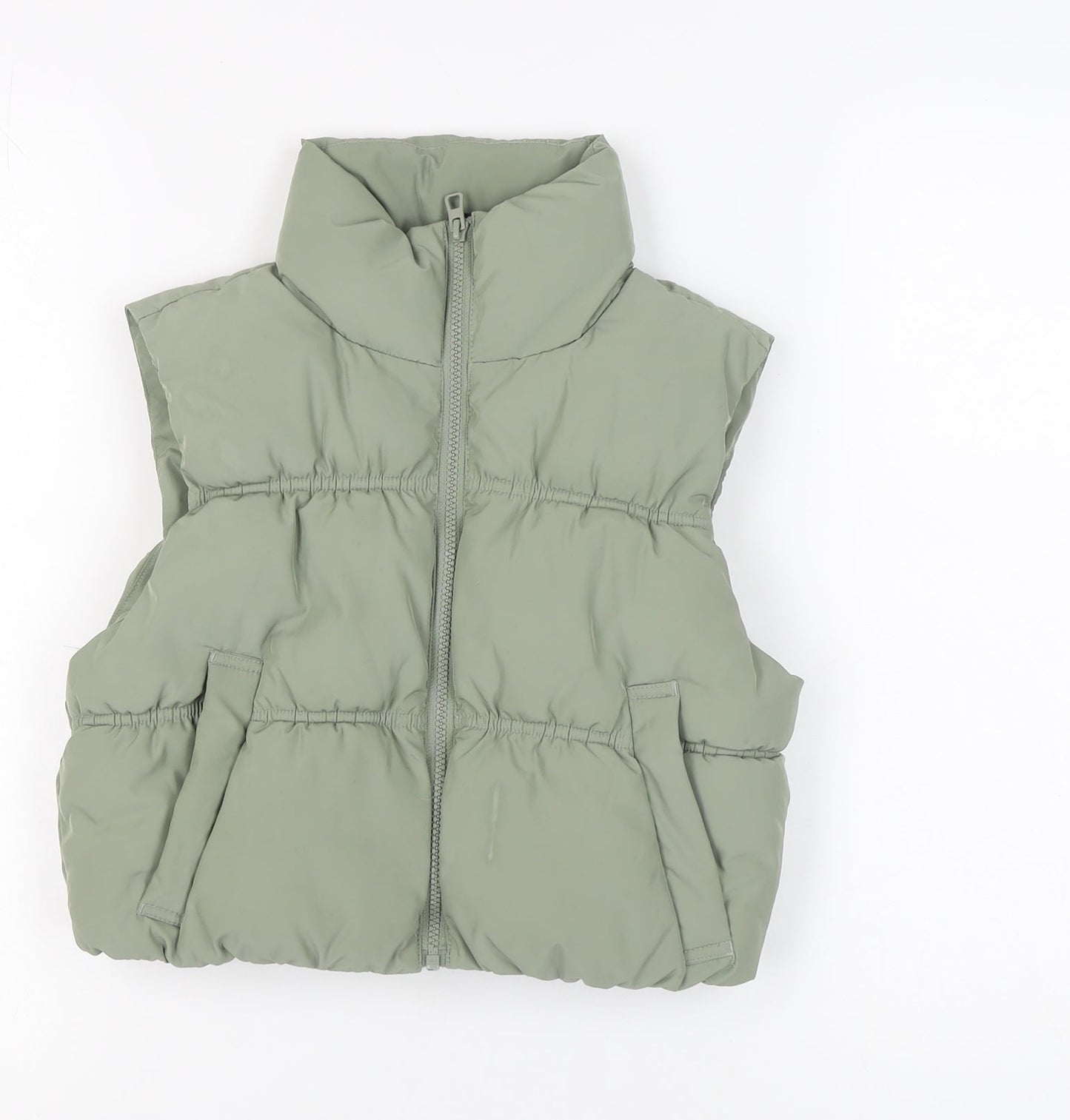 Womens UK Size 2XS H&M Green Puffer Jacket
