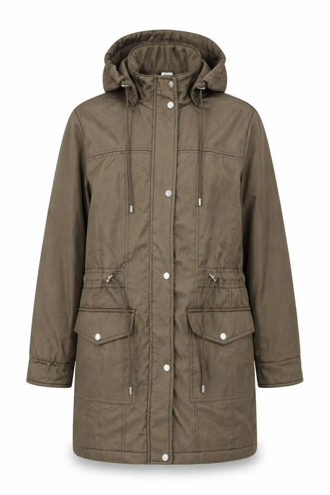 Womens UK Size 12 Classic Brown Parka Coat