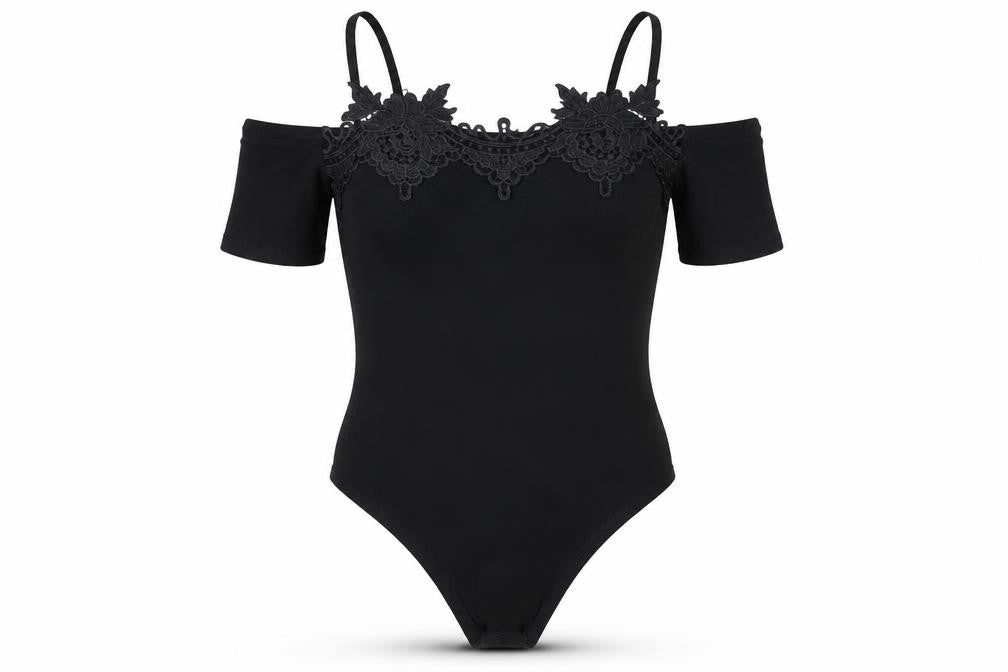 Womens UK Size 8 Miss Selfridge One-Piece Black Bodysuit