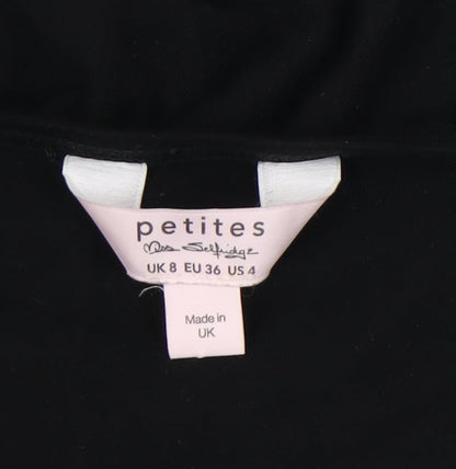 Miss Selfridge Women's Black Lace Bodysuit Size 8 Petite