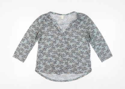 Womens UK Size 12 H&M Blue Basic Blouse