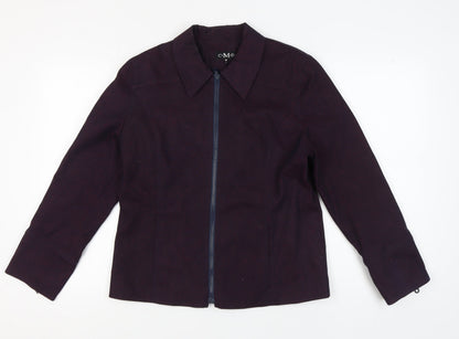 C-M-D Women's Purple Biker Jacket, Size 14