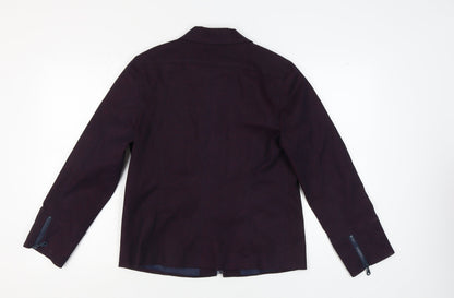 C-M-D Women's Purple Biker Jacket, Size 14