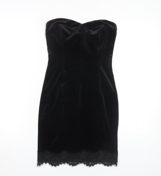 River Island Women's Black Strapless Party Dress
