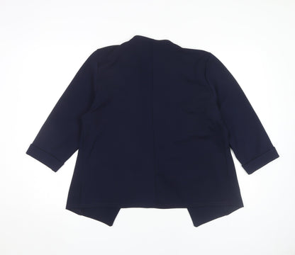 Quiz Womens Blue Jacket UK Size 10 Long Sleeve