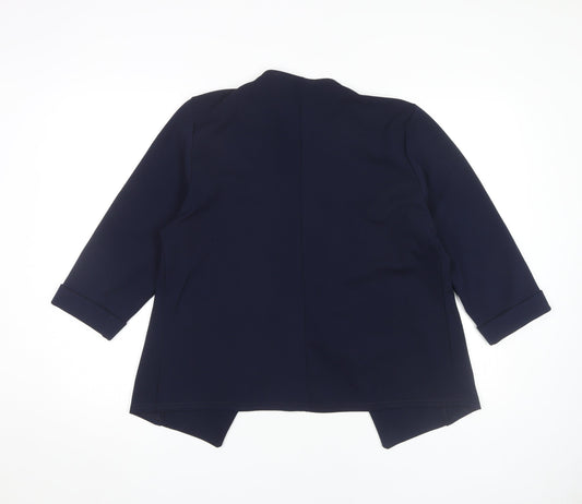 Quiz Womens Blue Jacket UK Size 10 Long Sleeve