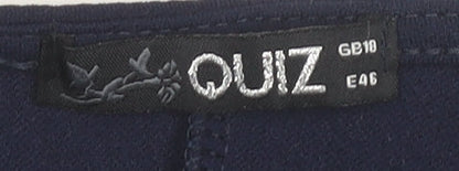 Quiz Womens Blue Jacket UK Size 10 Long Sleeve