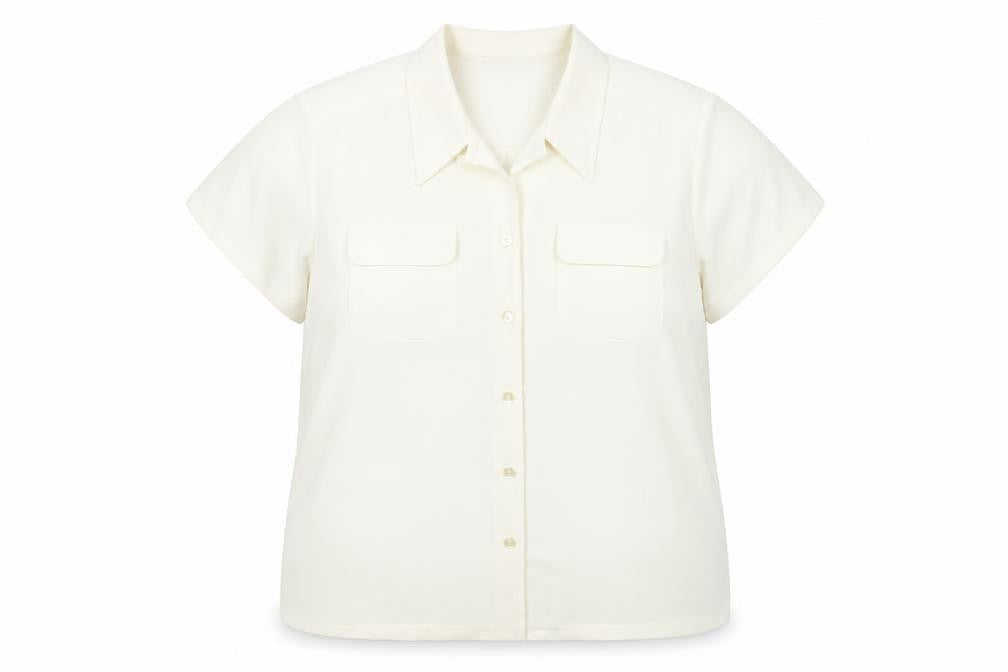 Womens UK Size 18 Marks and Spencer Ivory Basic Button-Up