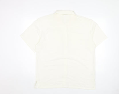 Womens UK Size 18 Marks and Spencer Ivory Basic Button-Up