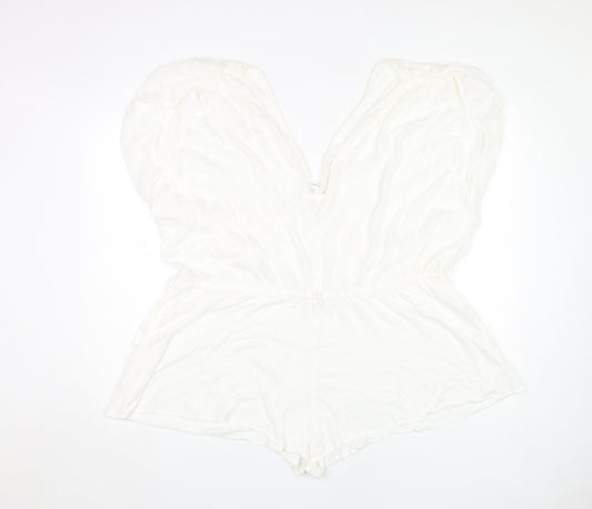 Undrest Women's White Cotton Playsuit Size 2
