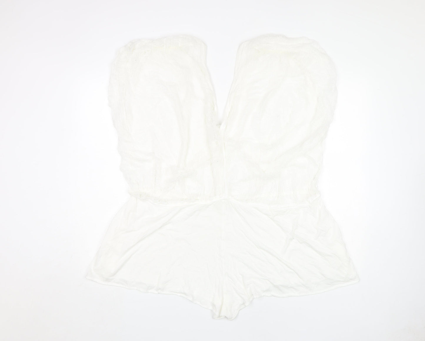 Undrest Women's White Cotton Playsuit Size 2